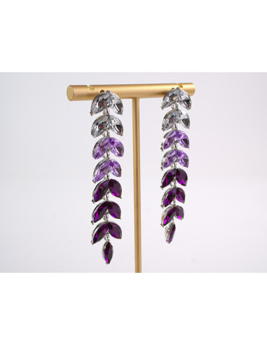 Kolczyki WIECZOROWE FIOLETOWE  LOLITA AKCESORIA...