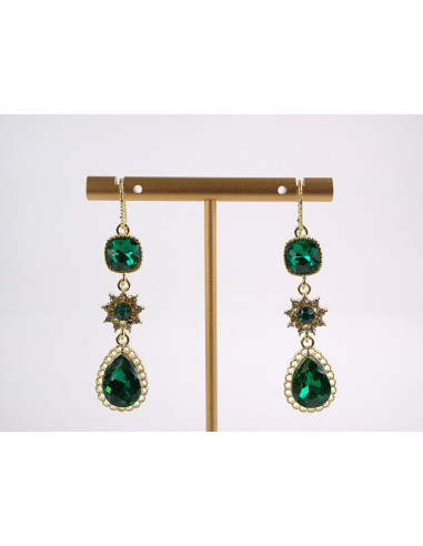 Kolczyki WIECZOROWE ZIELONE  LOLITA AKCESORIA...