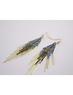 Kolczyki WIECZOROWE NIEBIESKIE LOLITA AKCESORIA srebrny...