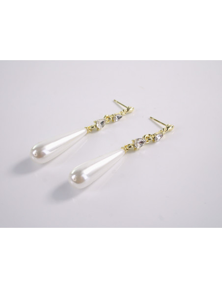 Kolczyki WIECZOROWE  LOLITA AKCESORIA srebrny sztyft 925