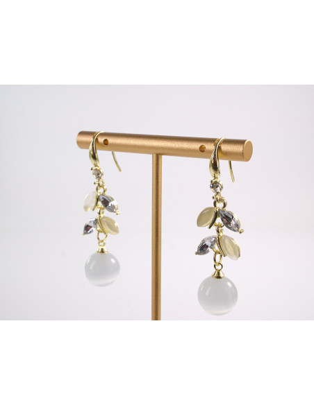 Kolczyki "KOCIE OKO"LOLITA AKCESORIA srebrny sztyft 925