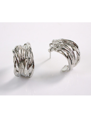 Kolczyki SREBRNE NIEREGULARNE KOŁA LOLITA...