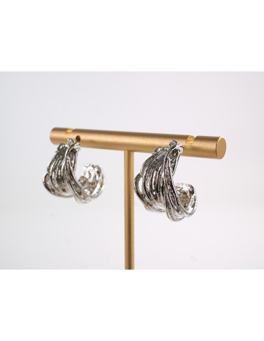 Kolczyki SREBRNE NIEREGULARNE KOŁA LOLITA...