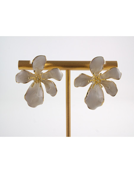 Kolczyki NIEREGULARNE KWIATKI KWIATY  LOLITA AKCESORIA srebrny sztyft 925