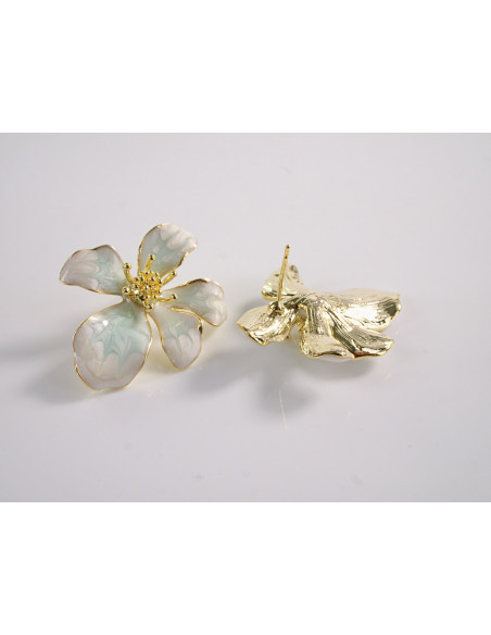 Kolczyki NIEREGULARNE KWIATKI KWIATY  LOLITA AKCESORIA srebrny sztyft 925