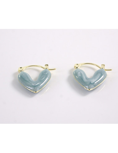 Kolczyki NIEBIESKIE SERDUSZKA SERCA LOLITA...