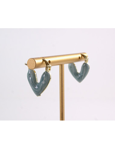 Kolczyki NIEBIESKIE SERDUSZKA SERCA LOLITA...