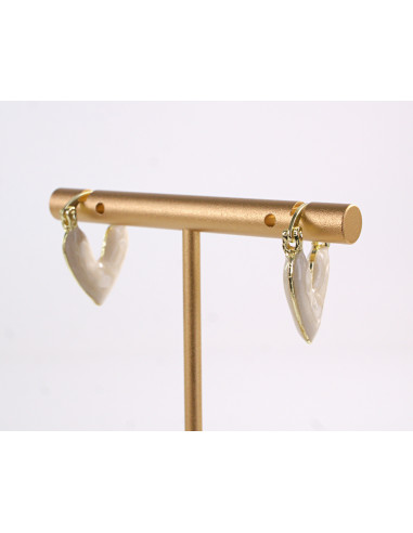 Kolczyki BIAŁE SERDUSZKA SERCA LOLITA AKCESORIA...