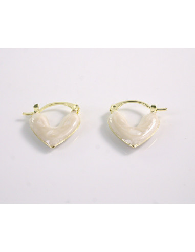 Kolczyki BIAŁE SERDUSZKA SERCA LOLITA AKCESORIA...