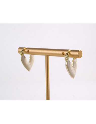 Kolczyki BIAŁE SERDUSZKA SERCA LOLITA AKCESORIA...