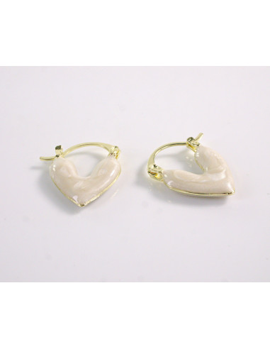 Kolczyki BIAŁE SERDUSZKA SERCA LOLITA AKCESORIA...