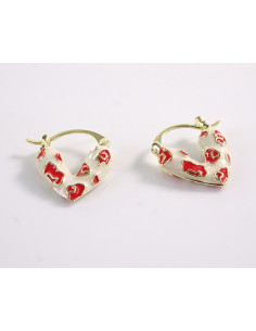 Kolczyki BIAŁE SERDUSZKA SERCA LOLITA AKCESORIA srebrny... 2