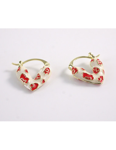 Kolczyki BIAŁE SERDUSZKA SERCA LOLITA AKCESORIA...