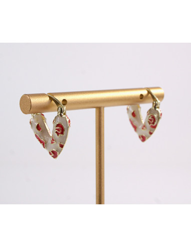 Kolczyki BIAŁE SERDUSZKA SERCA LOLITA AKCESORIA...