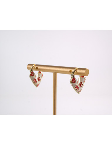 Kolczyki BIAŁE SERDUSZKA SERCA LOLITA AKCESORIA...