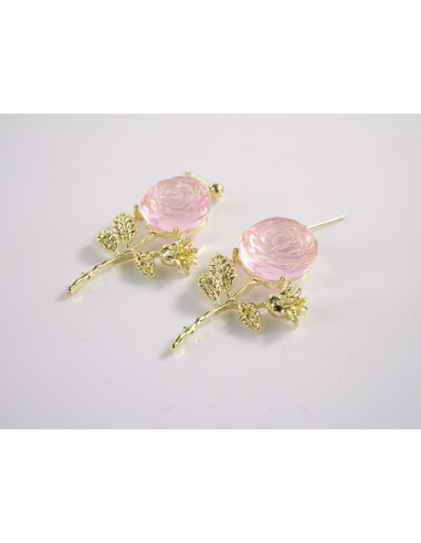 Kolczyki RÓŻA RÓŻE RÓŻOWE  LOLITA AKCESORIA...
