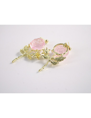 Kolczyki RÓŻA RÓŻE RÓŻOWE  LOLITA AKCESORIA...