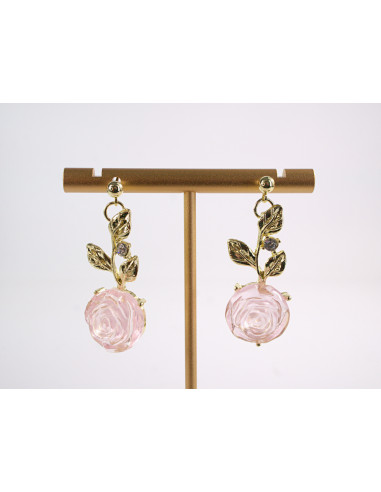 Kolczyki RÓŻA RÓŻE RÓŻOWE  LOLITA AKCESORIA...