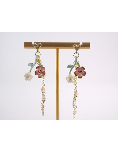 Kolczyki RÓŻA RÓŻE KWIATKI  LOLITA AKCESORIA...