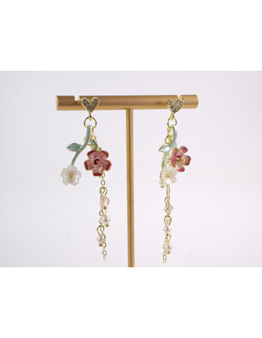 Kolczyki RÓŻA RÓŻE KWIATKI  LOLITA AKCESORIA...