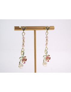 Kolczyki RÓŻA RÓŻE KWIATKI  LOLITA AKCESORIA srebrny...