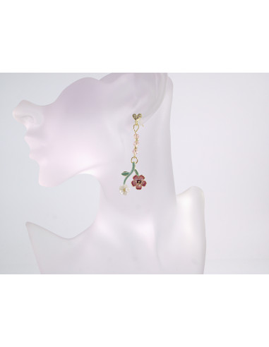 Kolczyki RÓŻA RÓŻE KWIATKI  LOLITA AKCESORIA...