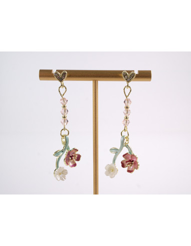 Kolczyki RÓŻA RÓŻE KWIATKI  LOLITA AKCESORIA...