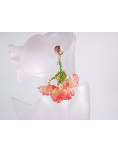 Kolczyki KWIATY KWIATKI  MAXI LOLITA AKCESORIA srebrny...