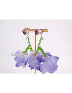 Kolczyki KWIATY KWIATKI  MAXI LOLITA AKCESORIA srebrny... 2