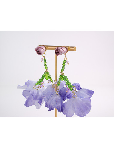 Kolczyki KWIATY KWIATKI  MAXI LOLITA AKCESORIA...