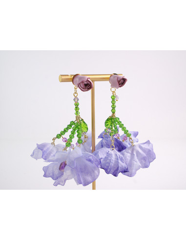 Kolczyki KWIATY KWIATKI  MAXI LOLITA AKCESORIA...