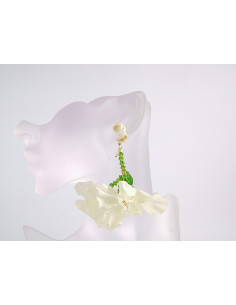 Kolczyki KWIATY KWIATKI  MAXI LOLITA AKCESORIA srebrny...