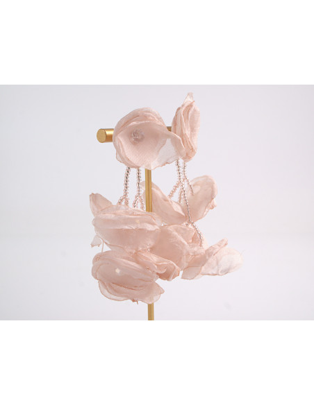 Kolczyki KWIATY KWIATKI  MAXI LOLITA AKCESORIA srebrny sztyft 925