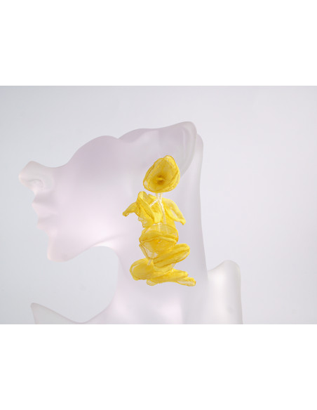 Kolczyki KWIATY KWIATKI  MAXI LOLITA AKCESORIA srebrny sztyft 925