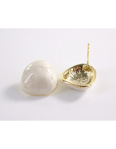 Kolczyki BAŁY ECRU MELANŻ A'LA GUZIK LOLITA AKCESORIA... 2