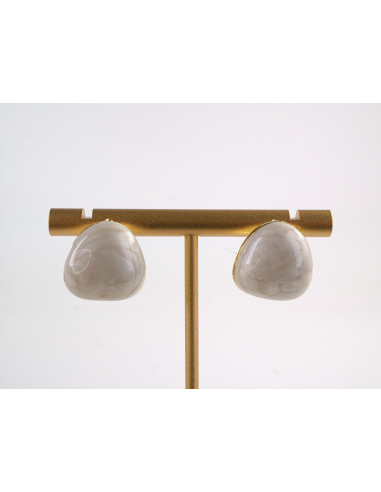 Kolczyki BAŁY ECRU MELANŻ A'LA GUZIK LOLITA...