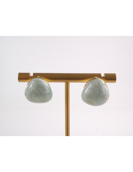 KolczykiJASNY TURKUS  MELANŻ A'LA GUZIK LOLITA AKCESORIA srebrny sztyft 925