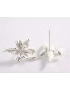 Kolczyki ASYMETRYCZNE  KWIATY SREBRNE KWIATKI  LOLITA... 2