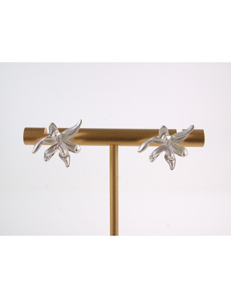 Kolczyki ASYMETRYCZNE  KWIATY SREBRNE KWIATKI  LOLITA AKCESORIA srebrny sztyft 925