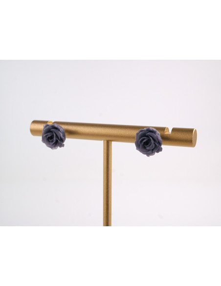 Kolczyki RÓŻA  KWIATY KWIATKI  0,8 CM LOLITA AKCESORIA srebrny sztyft 925