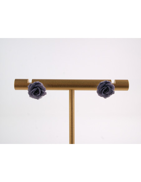 Kolczyki RÓŻA  KWIATY KWIATKI  0,8 CM LOLITA AKCESORIA srebrny sztyft 925