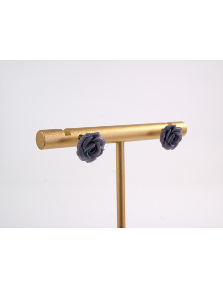 Kolczyki RÓŻA  KWIATY KWIATKI  0,8 CM LOLITA AKCESORIA srebrny sztyft 925