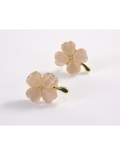 Kolczyki CZTEROLISTNA KONICZYNKA LOLITA AKCESORIA srebrny...