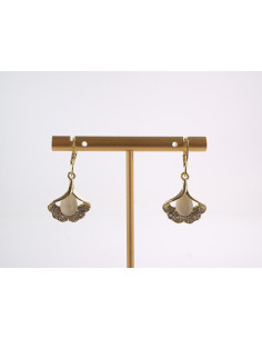 Kolczyki LIŚĆ MIŁORZĘBU  LOLITA AKCESORIA srebrny sztyft 925