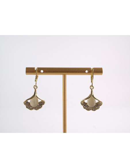 Kolczyki LIŚĆ MIŁORZĘBU  LOLITA AKCESORIA srebrny sztyft 925