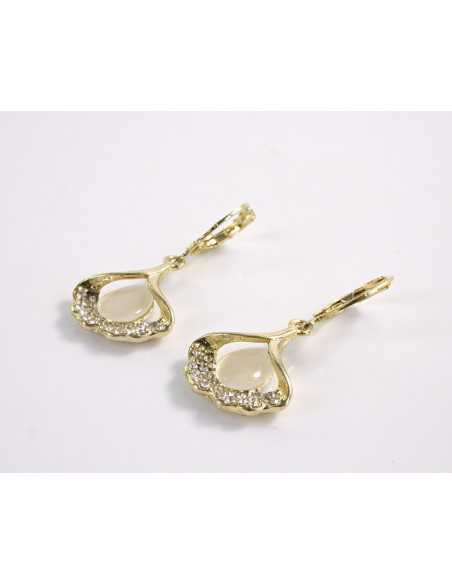 Kolczyki LIŚĆ MIŁORZĘBU  LOLITA AKCESORIA srebrny sztyft 925