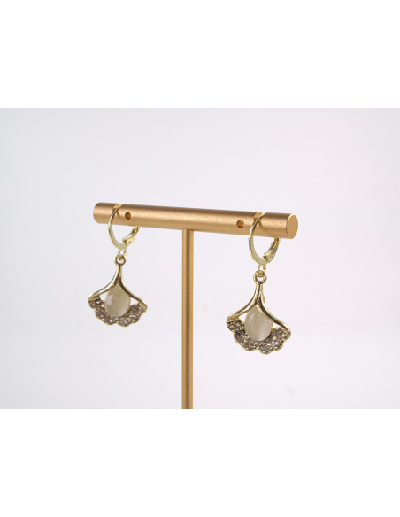 Kolczyki LIŚĆ MIŁORZĘBU  LOLITA AKCESORIA srebrny sztyft 925