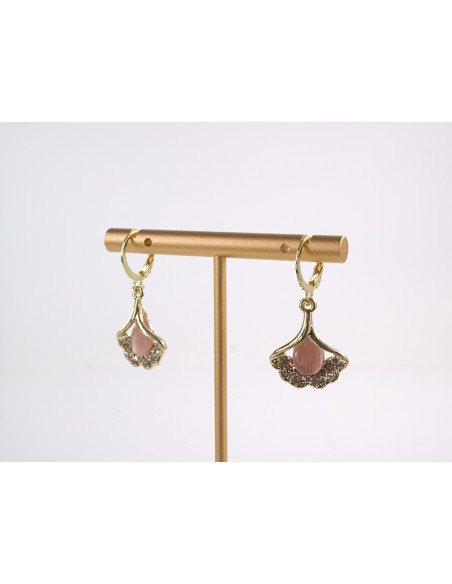 Kolczyki LIŚĆ MIŁORZĘBU  LOLITA AKCESORIA srebrny sztyft 925