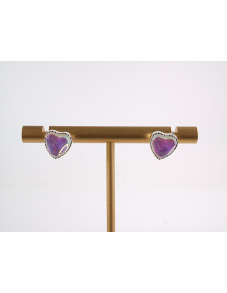 Kolczyki SERDUSZKA SERCE  LOLITA AKCESORIA srebrny sztyft 925