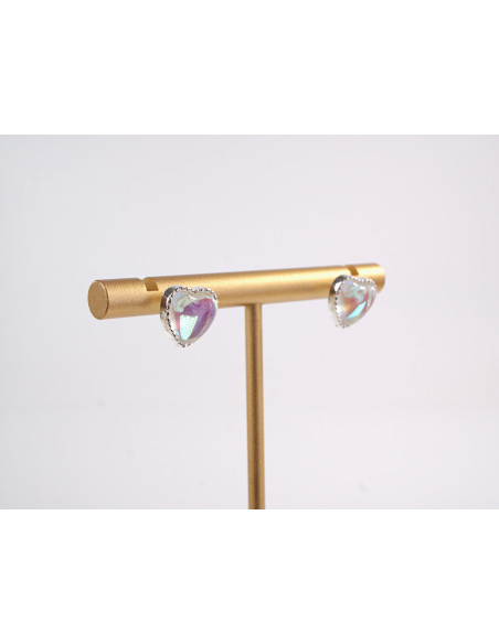 Kolczyki SERDUSZKA SERCE  LOLITA AKCESORIA srebrny sztyft 925